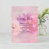 ピンクかわいらしと白のカーネーション写真 セーブザデート (スタンド正面)