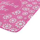 ピンクかわいらしと白のフローラグルテンフリー腹腔 カッティングボード (角)