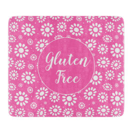 ピンクかわいらしと白のフローラグルテンフリー腹腔 カッティングボード