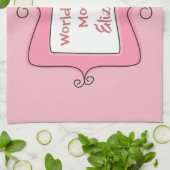 ピンクかわいらしと白の世界のマ最高のザー キッチンタオル (折り畳み)