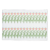 ピンクかわいらしと白の斑点とフローラ縁どで 枕カバー (裏面-左)