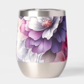 ピンクかわいらしと紫のフローラパーソナライズされた (背面)