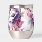 ピンクかわいらしと紫のフローラパーソナライズされた (左面)