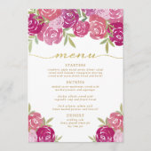 ピンクかわいらしと紫のフローラ葉のバラ結婚s メニュー (正面)