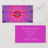 ピンクかわいらしと紫の曼荼羅 名刺 (正面/裏面)