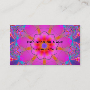 ピンクかわいらしと紫の曼荼羅 名刺