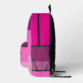 ピンクかわいらしと紫の蝶ガーリー プリントバックパック (右)