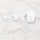 ピンクかわいらしと緑のユーカリ コンフェッティ (正面)