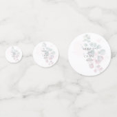 ピンクかわいらしと緑のユーカリ コンフェッティ (裏面)