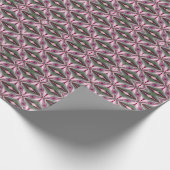 ピンクかわいらしと緑の引き伸ばしカラーブロック ラッピングペーパー (角)