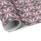 ピンクかわいらしと緑の引き伸ばしカラーブロック ラッピングペーパー (ロールコーナー)