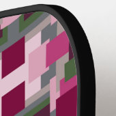 ピンクかわいらしと緑の色のブロックで ピックルボールラケット (左詳細)