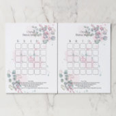 ピンクかわいらしと緑の葉のブライダル ペーパーパッド (正面)