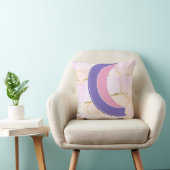 ピンクかわいらしと薄紫の抽象芸術の水色 クッション (椅子)