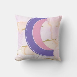 ピンクかわいらしと薄紫の抽象芸術の水色 クッション