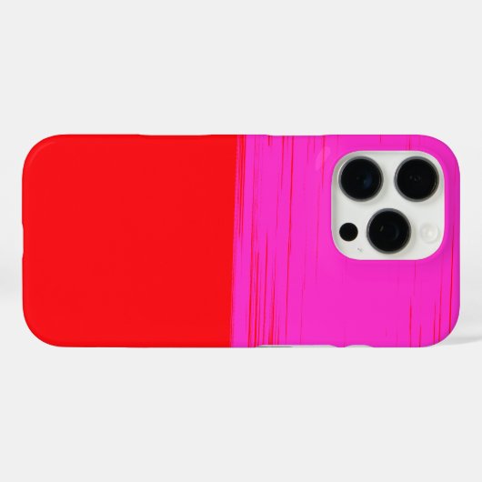 ピンクかわいらしと赤のデザイン Case-Mate iPhoneケース (裏面 (横))