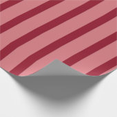 ピンクかわいらしと赤のパタストライプのーン ラッピングペーパー (角)