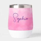 ピンクかわいらしと金ゴールドのアイスクリームコーンパーソナライズされた (背面)