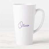 ピンクかわいらしと金ゴールドのアイスクリームコーンパーソナライズされた カフェラテマグ (右)