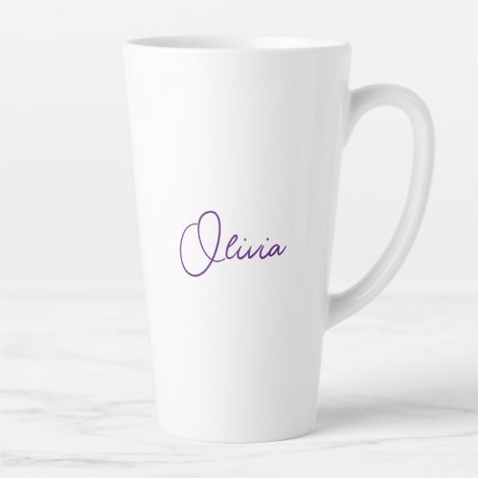 ピンクかわいらしと金ゴールドのアイスクリームコーンパーソナライズされた カフェラテマグ (右)