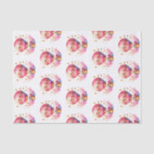 ピンクかわいらしと金ゴールドの熱気球 薄葉紙 (正面)