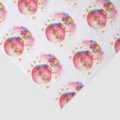 ピンクかわいらしと金ゴールドの熱気球 薄葉紙 (詳細)