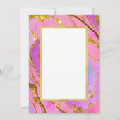 ピンクかわいらしと金ゴールドグード | バルミツワー 招待状 (裏面)