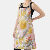 ピンクかわいらしと金ゴールド沿岸銀行フローラ エプロン