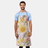 ピンクかわいらしと金ゴールド沿岸銀行フローラ エプロン