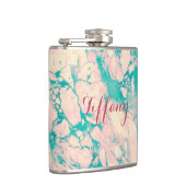 ピンクかわいらしと青の大理石 フラスク (右)