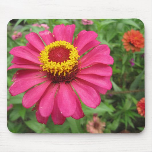 ピンクかわいらしと黄色で マウスパッド (正面)