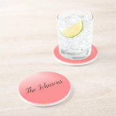 ピンクかわいらしと黒の名前 コースター (側面)