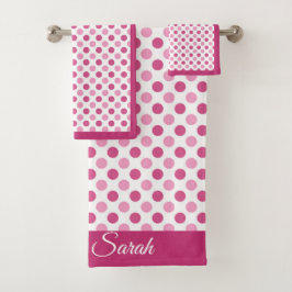ピンクかわいらしと バスタオルセット