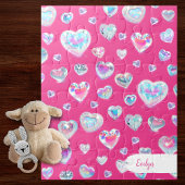 ピンクかわいらしに3Dスパークリスタルジェムストーンハート ジグソーパズル