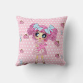 ピンクかわいらしのかわいいで女の子PinkyP クッション (裏面)