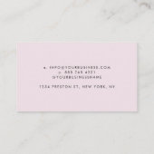 ピンクかわいらしのアネモネスとバラフローラ 名刺 (裏面)