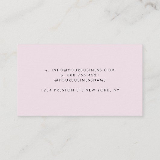 ピンクかわいらしのアネモネスとバラフローラ 名刺 (裏面)