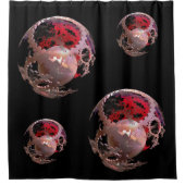 ピンクかわいらしのカップで シャワーカーテン (正面)