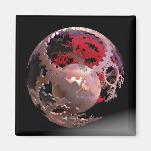 ピンクかわいらしのカップで マグネット (正面)