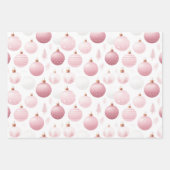 ピンクかわいらしのクリスマスボードブル ラッピングペーパーシート (正面3)