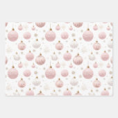 ピンクかわいらしのクリスマスボードブル ラッピングペーパーシート (正面2)