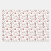 ピンクかわいらしのクリスマスボードブル ラッピングペーパーシート (正面2)