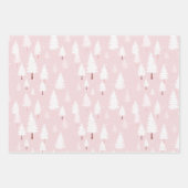 ピンクかわいらしのクリスマスミックス ラッピングペーパーシート (正面2)