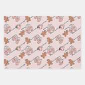 ピンクかわいらしのクリスマス ラッピングペーパーシート (正面3)