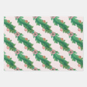 ピンクかわいらしのクリスマス ラッピングペーパーシート (正面2)