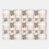 ピンクかわいらしのクリスマス ラッピングペーパーシート (正面)