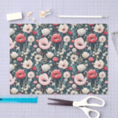 ピンクかわいらしのケシ 薄葉紙 (クラフト)