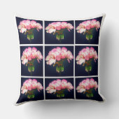 ピンクかわいらしのゲラニウム枕 クッション (裏面)