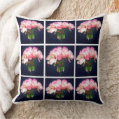 ピンクかわいらしのゲラニウム枕 クッション (ブランケット)