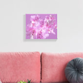 ピンクかわいらしのシャクナゲの花フローラ美しい キャンバスプリント (インサイチュ (リビング))